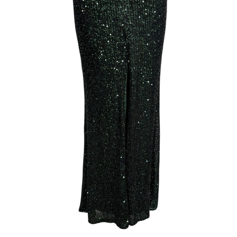 NEW Terani Couture Sequin V neck  Cape Sleeve Long Formal Maxi Gown Size 6 - Picture 8 of 12
